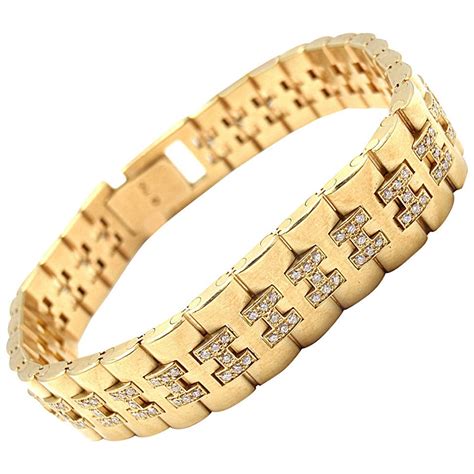 hermes link bracelet gold|hermes gold bracelet with diamonds.